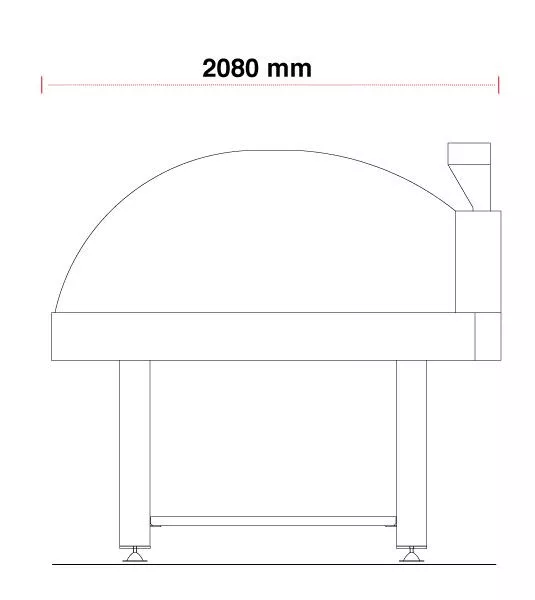 Holz Pizzaofen Pavesi JOY 140/160H | Backfläche statisch | 9 bis 11 Pizzen | B1805 x T2080 x H1900 mm